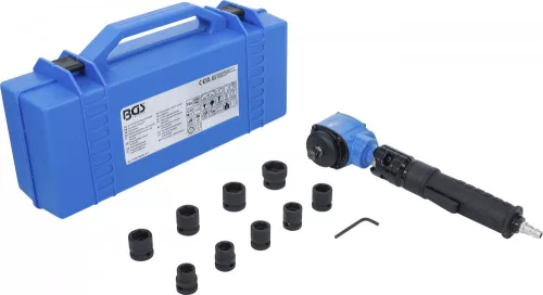 BGS technic Légkulcs | Hajlított és levegős dugókulcskészlet | 12,5 mm (1/2") | 650 Nm | 10 darabos (74348)