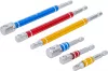 BGS technic Adapterkészlet fúrógépekhez | színes | Külső hatszögletű kulcsnyílású hajtás 6,3 mm (1/4") | Külső hatszögletű 6,3 mm (1/4"), 10 mm (3/8"), 12,5 mm (1/2")| 75 - 150 mm | 6 darabos (74424)