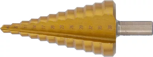 BGS technic Lépcsős fúró | titánnal ötvözött nitrátozott | Ø 6 - 38 mm (74431)