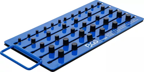 BGS technic Mágneses kitűzőtábla | külső négyszögletes | 36 dugókulcsbetétekhez | 6,3 mm (1/4"), 10 mm (3/8"), 12,5 mm (1/2") (74484)
