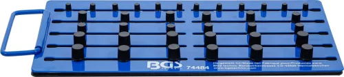 BGS technic Mágneses kitűzőtábla | külső négyszögletes | 36 dugókulcsbetétekhez | 6,3 mm (1/4"), 10 mm (3/8"), 12,5 mm (1/2") (74484)