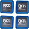 BGS technic Mágneses tálca készlet | szilikon | összecsukható | 115 x 115 x 50 mm | 4 darabos (74502)