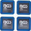 BGS technic Mágneses tálca készlet | szilikon | összecsukható | 115 x 115 x 50 mm | 4 darabos (74502)