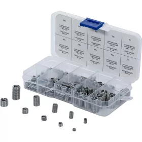   BGS technic Menetjavító spirálbetét készlet rozsdamentes acélból, M3–M8, 150 részes (74506)