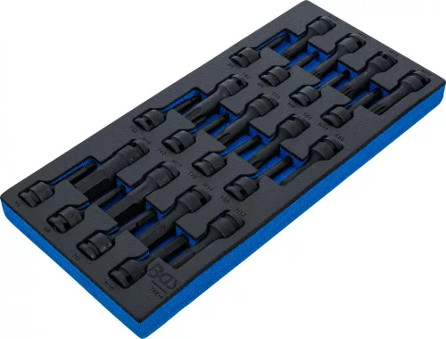 BGS technic Műhelykocsi-betét 1/3: Levegős dugókulcskészlet | 12,5 mm (1/2") | 24 darabos (BGS 74514)