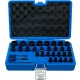 BGS technic Spirálprofilú csavarkiszedő dugókulcs készlet 1/4” és 3/8” meghajtással, metrikus és colos méretekkel, 32 részes (74560)
