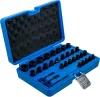 BGS technic Spirálprofilú csavarkiszedő dugókulcs készlet 1/4” és 3/8” meghajtással, metrikus és colos méretekkel, 32 részes (74560)