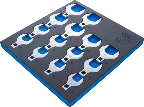 BGS technic Műhelykocsi-betét 2/3: Hollanderkulcs készlet | 12,5 mm (1/2") | 14 darabos (74563)
