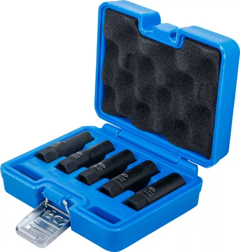 BGS technic Spirálbites dugókulcskészlet /csavarkiszedő, mély | 10 mm (3/8") | 10 - 16 mm | 5 darabos (74568)