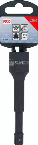 BGS technic Speciális, levegős dugókulcs | 115 mm hosszú | 12,5 mm (1/2") | belső bordázattal (XZN) M12 | VAG (74588)
