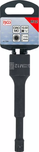 BGS technic Speciális, levegős dugókulcs | 115 mm hosszú | 12,5 mm (1/2") | belső bordázattal (XZN) M12 | VAG (74588)