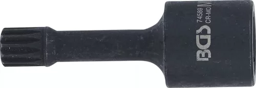BGS technic Speciális, levegős dugókulcs | 72 mm hosszú | 12,5 mm (1/2") | belső bordázattal (XZN) M12 | VAG (74589)
