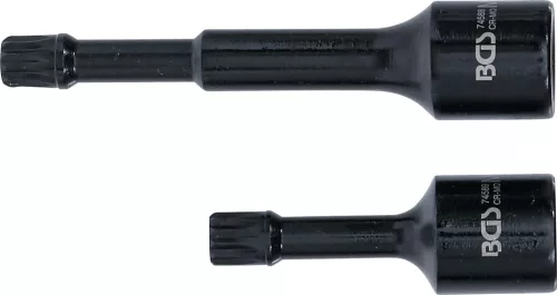 BGS technic Speciális, levegős dugókulcs-készlet | 12,5 mm (1/2") | belső bordázattal (XZN) M12 | VAG | 2 darabos (74590)