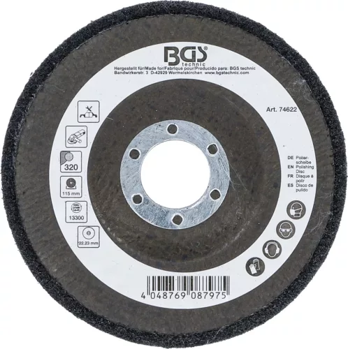BGS technic Polírozókorong | karborundum | Ø 115 mm | 320-as szemcsefinomság (74622)