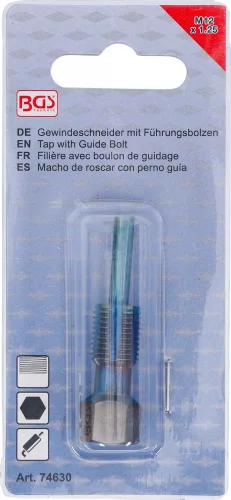 BGS technic Menetfúró vezetőcsappal kipufogó-hőmérséklet-, NOx- és részecskeszűrő-szenzorokhoz, M12 × 1,25 (BGS 74630)