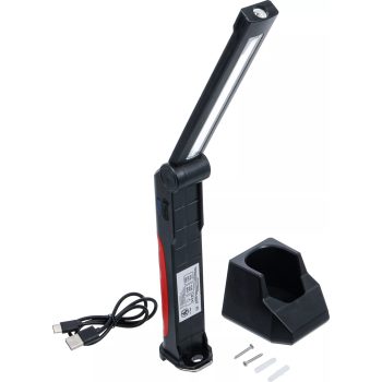   BGS DIY Akkumulátoros elhajlítható lámpa | COB-LED | 6,5 W | töltőállomással (74636)