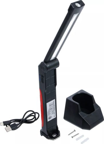 BGS DIY Akkumulátoros elhajlítható lámpa | COB-LED | 6,5 W | töltőállomással (74636)