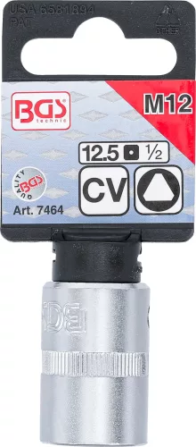 BGS technic Háromszög dugókulcs, M12 (16,5 mm), 1/2" (BGS 7464)