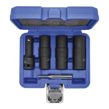   BGS technic Speciális levegős, fordítóbetétes dugókulcskészlet | hatszögletű és csavarhúzó 17 - 19 - 21 mm | 12,5 mm (1/2") | 3 darabos (BGS 7467)