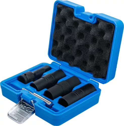 BGS technic Speciális levegős, fordítóbetétes dugókulcskészlet | hatszögletű és csavarhúzó 17 - 19 - 21 mm | 12,5 mm (1/2") | 3 darabos (BGS 7467)