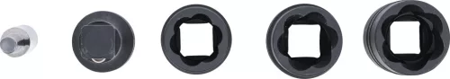 BGS technic Speciális levegős, fordítóbetétes dugókulcskészlet | hatszögletű és csavarhúzó 17 - 19 - 21 mm | 12,5 mm (1/2") | 3 darabos (BGS 7467)