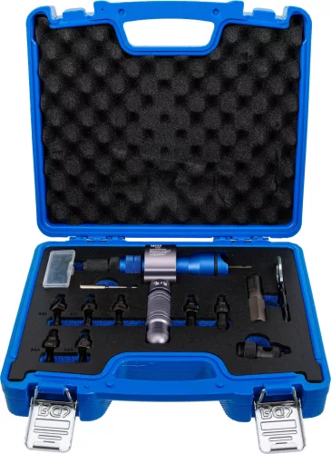 BGS technic Szegecsanya- és popszegecs behúzó adapter fúrógéphez, M3–M12 / Ø2,4–6,4 mm (BGS 74690)