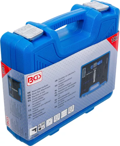 BGS technic Szegecsanya- és popszegecs behúzó adapter fúrógéphez, M3–M12 / Ø2,4–6,4 mm (BGS 74690)