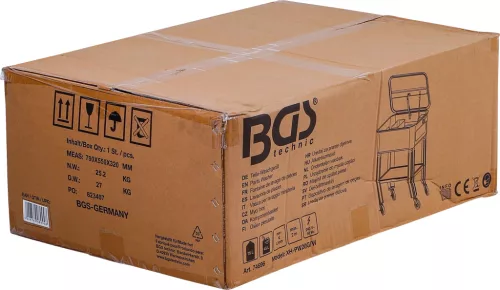 BGS technic Mobil alkatrészmosó berendezés 75 literes tartállyal, 4 kerékkel (BGS 74696)