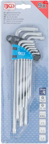 BGS technic 9 részes biztonsági Torx (fúrt) kulcs készlet (BGS 777)
