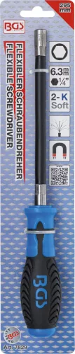 BGS technic Bitcsavarhúzó flexibilis szárral, 1/4”, 260 mm, mágneses bittartóval (BGS 7829)