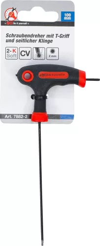 BGS DIY T-fogós Imbusz kulcs, 2 mm, 100 mm hosszú, gömb végű (BGS 7882-2)