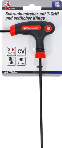 BGS DIY T-fogós Imbusz kulcs, 4 mm, 150 mm hosszú, gömb végű (BGS 7882-4)