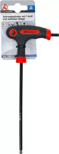 BGS DIY T-fogós Imbusz kulcs, 5 mm, 150 mm hosszú, gömb végű (BGS 7882-5)