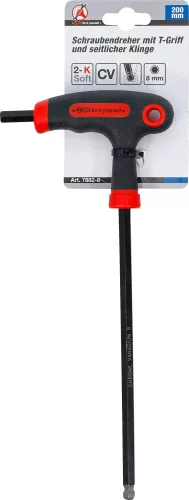 BGS DIY T-fogós Imbusz kulcs, 8 mm, 200 mm hosszú, gömb végű (BGS 7882-8)