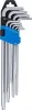 BGS technic Torx hajlítottkulcs készlet, extra hosszú, T10–T50, 9 részes (BGS 793)
