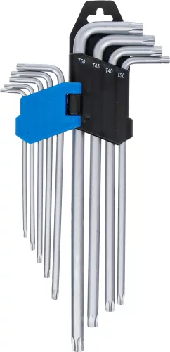 BGS technic Torx hajlítottkulcs készlet, extra hosszú, T10–T50, 9 részes (BGS 793)