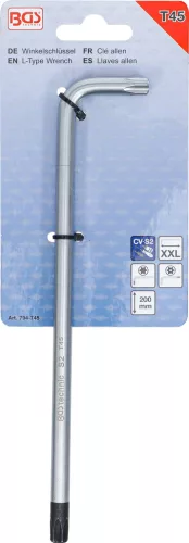 BGS technic Torx kulcs, L alakú extra hosszú, fúrt T45 (BGS 794-T45)