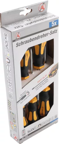 BGS DIY 5 részes műhely csavarhúzó készlet csúszásmentes gumírozott nyéllel (BGS 7946)