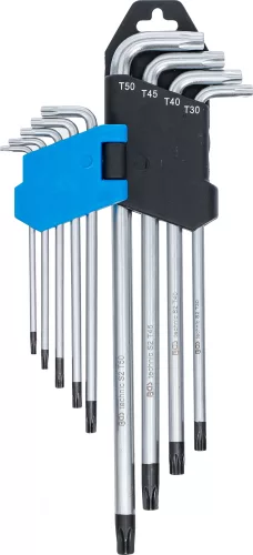 BGS technic 9 részes biztonsági Torx kulcs készlet, fúrt, T10-T50 (BGS 794)