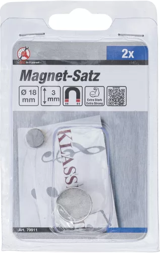 BGS DIY Mágneskészlet | extra erős | Ø 18 mm | 2 darabos (BGS 79911)