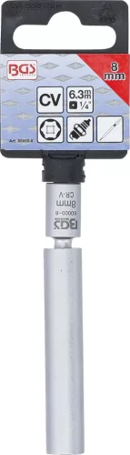 BGS technic Izzó- és gyújtógyertya csuklóbetét | 6,3 mm (1/4") | 8 mm (80000-8)