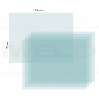   IWELD S998C külső védőplexi Aut. heg. fejpajzshoz 90X115mm (80000S998CK)