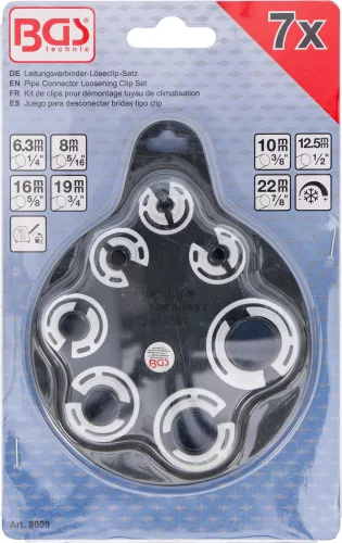 BGS technic 7 részes csőcsatlakozás bontó készlet (BGS 8009)