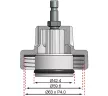 BGS technic #13 adapter: Mercedes (M-, C-, E-, S-Class), a BGS 8027 / BGS 8098 radiátor nyomásellenőrző készlethez (BGS 8027-13)