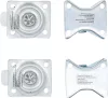 BGS DIY 4 részes görgö készlet (2 körbe forgó + 2 fix), 38mm (BGS 80330)