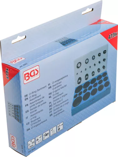 BGS technic O-gyűrű készlet , 419 részes, 3-50mm (BGS 8045)