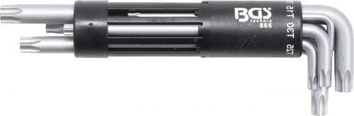BGS technic 8 részes Torx kulcs készlet, fúrt, extra hosszú, T10-T50 (BGS 805)