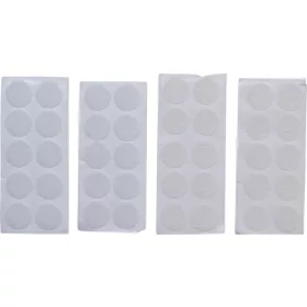   BGS DIY Tépőzáras korongkészlet | öntapadó | fehér | 40 darabos (BGS 80555)