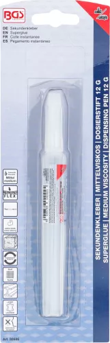 BGS technic Pillanatragasztó precíziós adagolóstifttel, közepes viszkozitású, 12 g (BGS 80606)