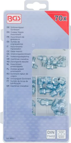 BGS technic 70 darabos zsírozófej készlet, colos méretezésű (BGS 8065-1)
